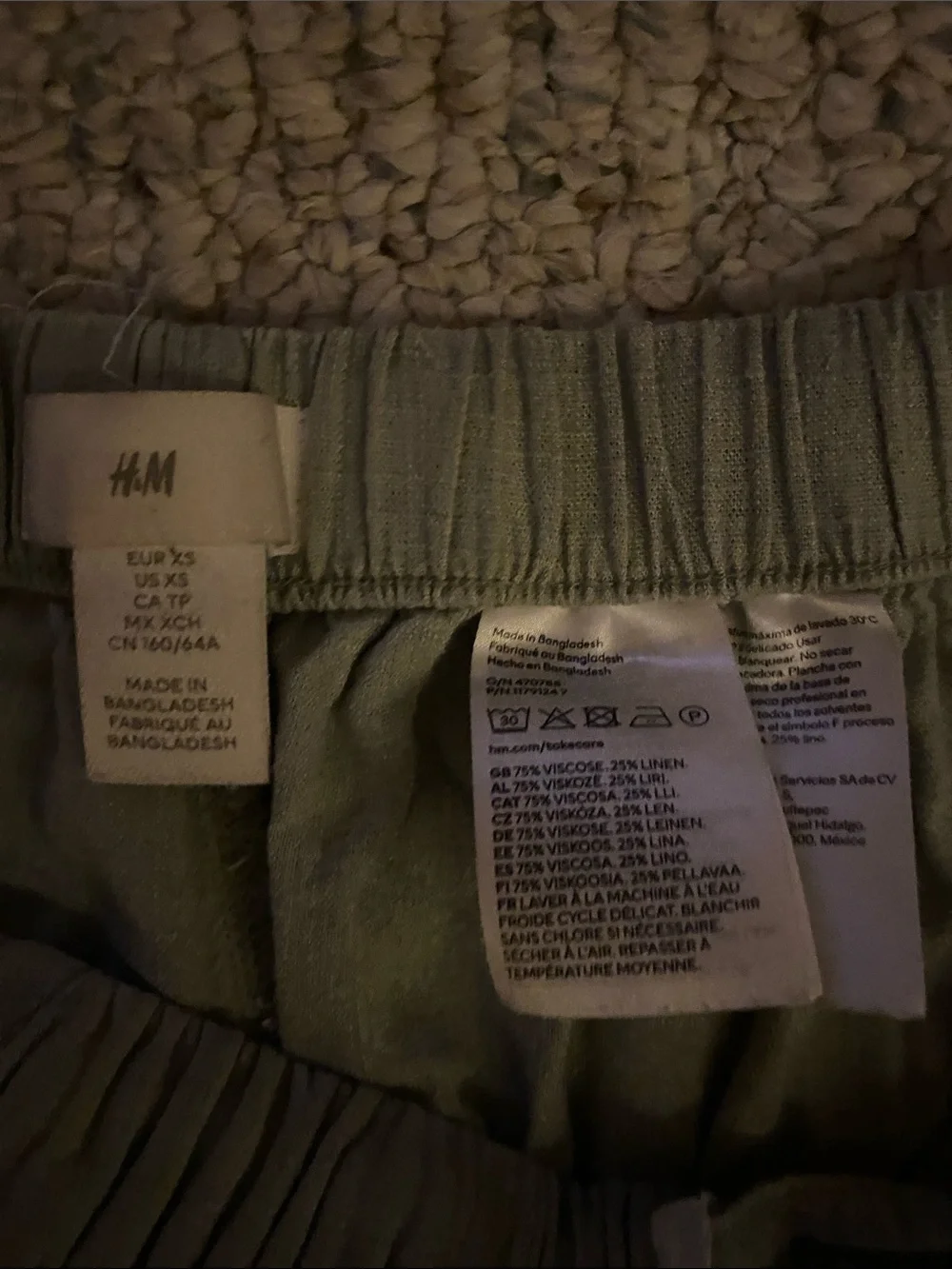 H&M Olive Green Wide-Leg Cargo Pants - Picture 7 of 7